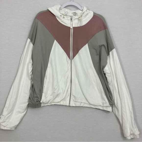 ZYIA Soft Stretch Color Block Zip Up Hooded Jacket size XL - Picture 1 of 9